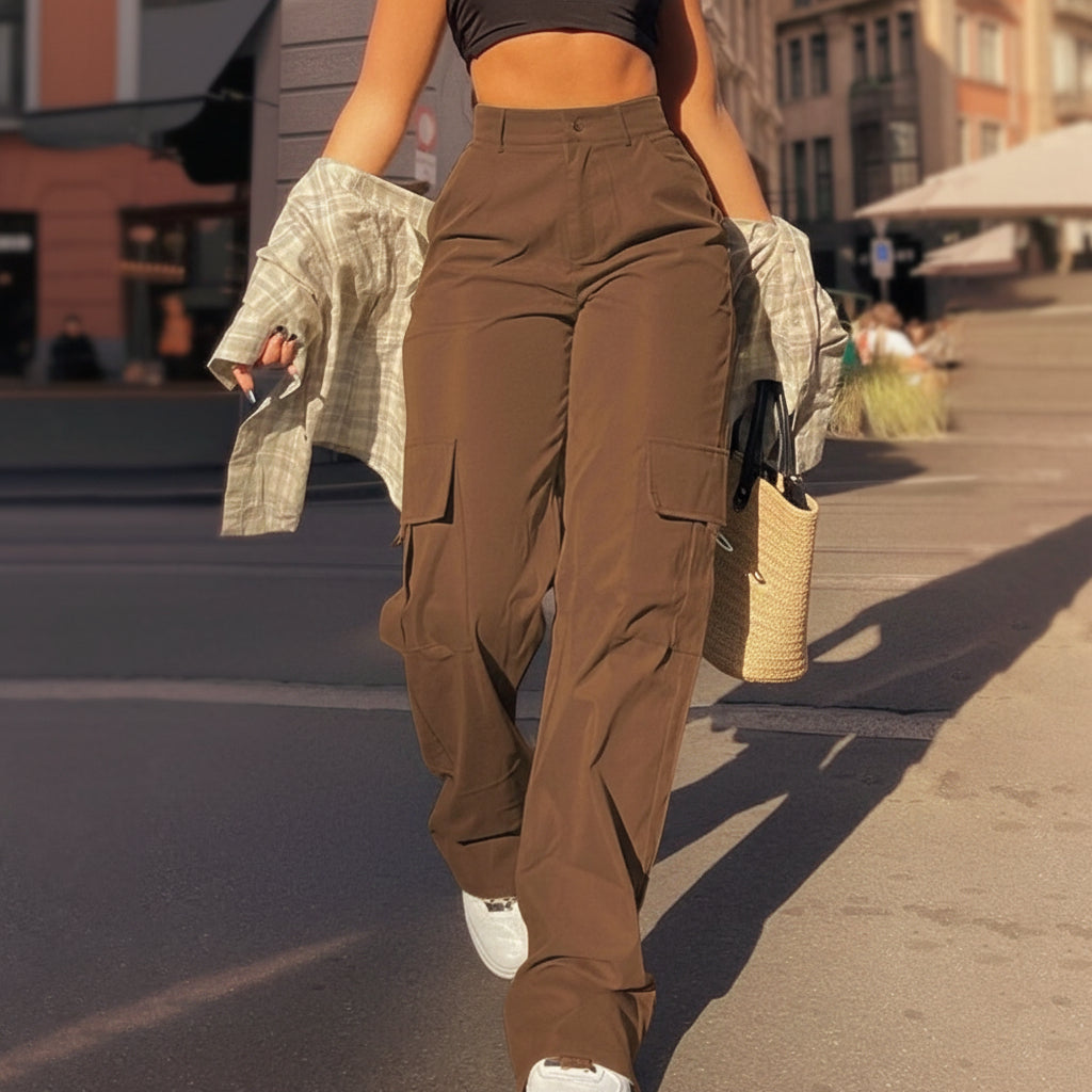 Jenny | High Waist Cargo Pants