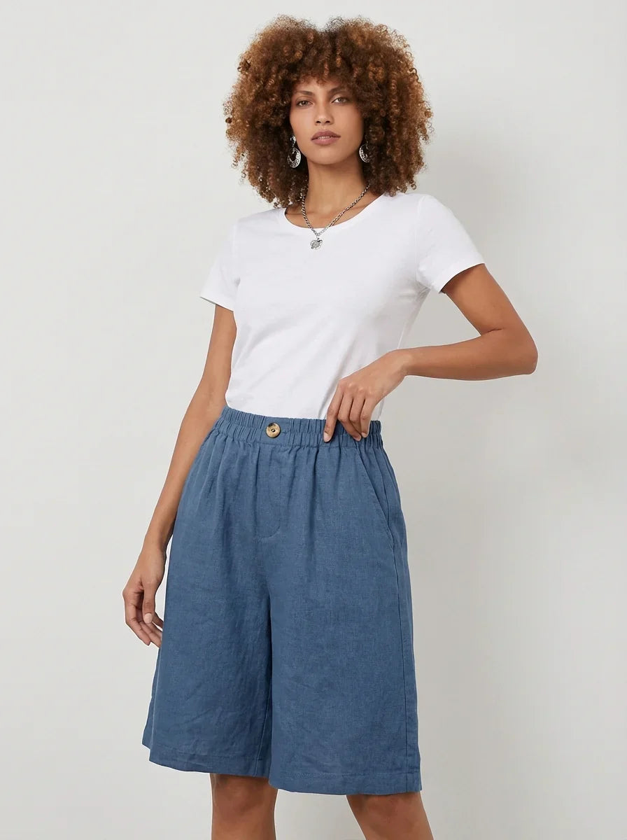 Danielle | Women’s Wide Leg Summer Knee Length Shorts