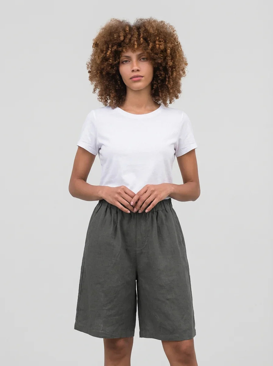 Danielle | Women’s Wide Leg Summer Knee Length Shorts