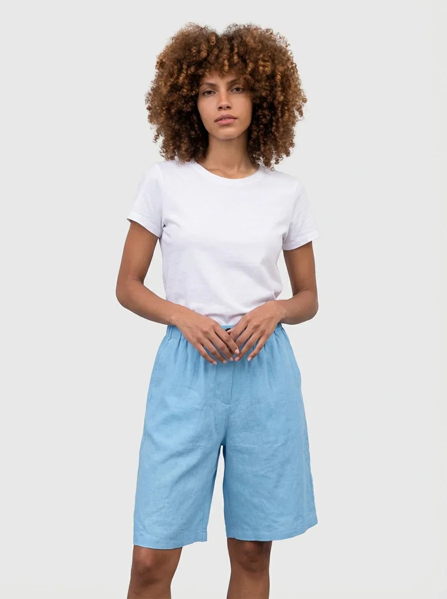 Danielle | Women’s Wide Leg Summer Knee Length Shorts