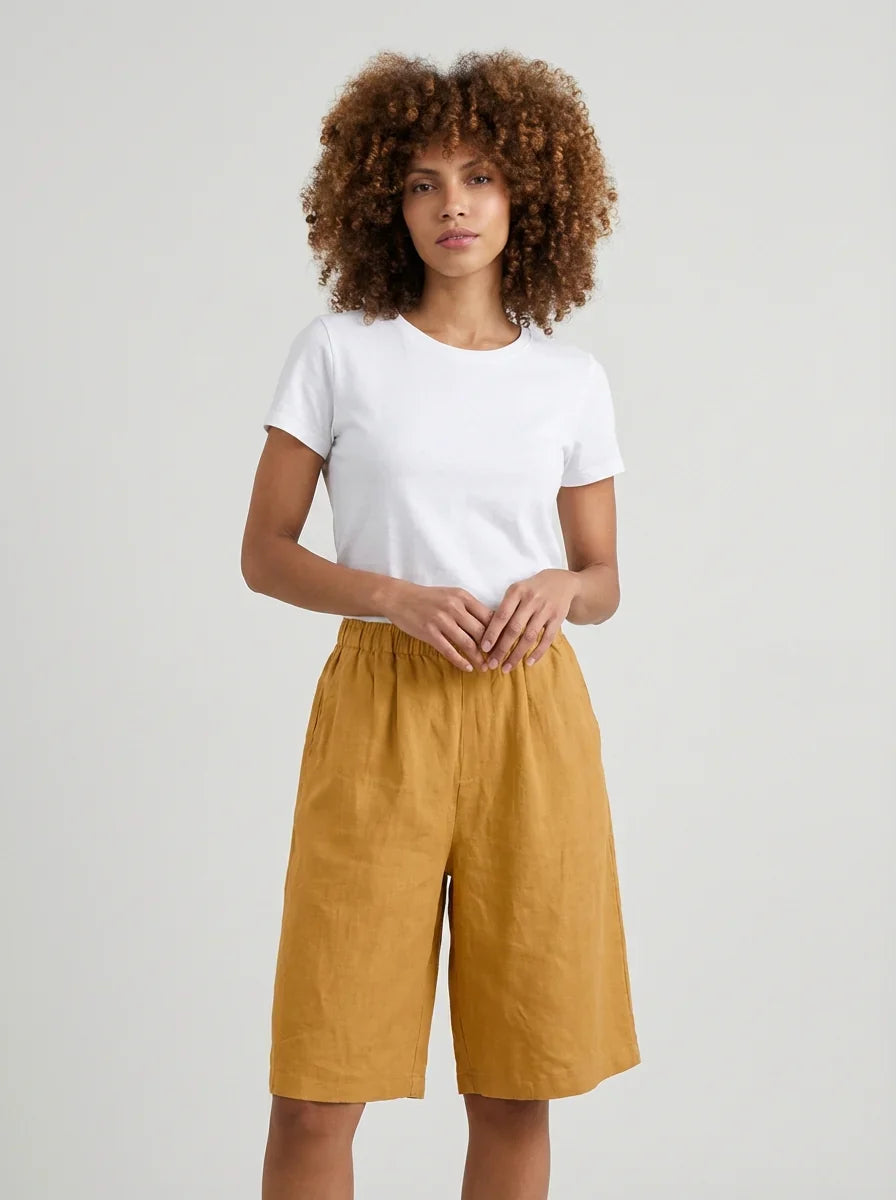Danielle | Women’s Wide Leg Summer Knee Length Shorts