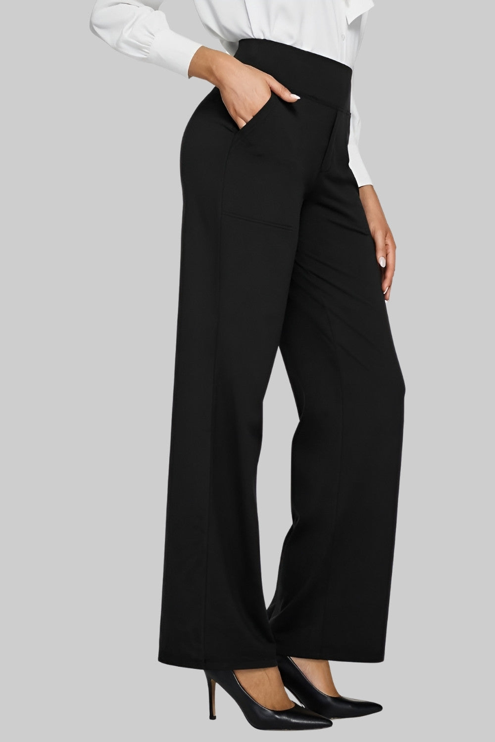 Mary | Women’s High Rise Wide Leg Stretch Dress Pants