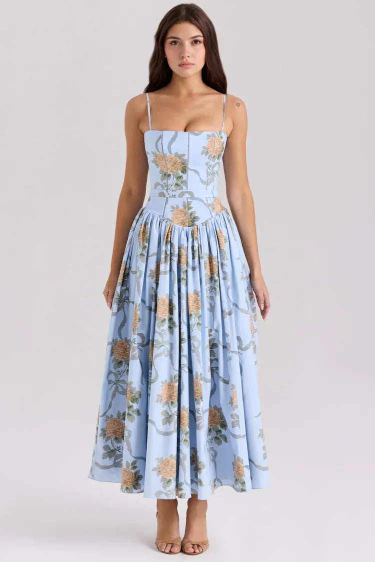 Valerie | Women’s Floral Maxi Dress Sleeveless Beach Dress