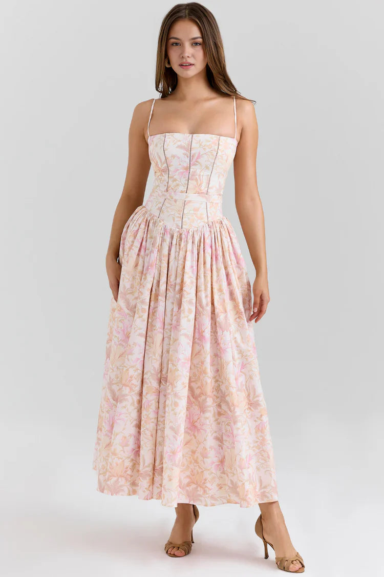 Valerie | Women’s Floral Maxi Dress Sleeveless Beach Dress