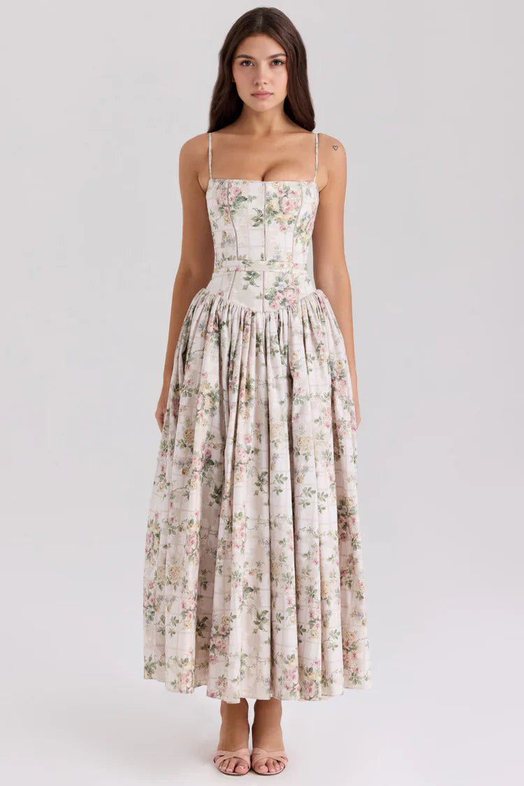 Valerie | Women’s Floral Maxi Dress Sleeveless Beach Dress