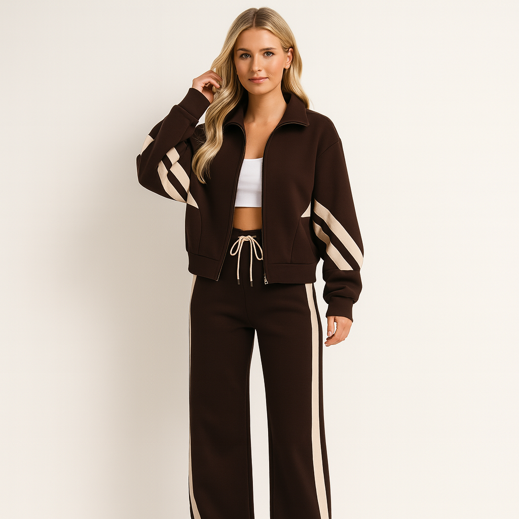 Bette | Women’s Sporty Wide Leg Two-Piece Matching Set
