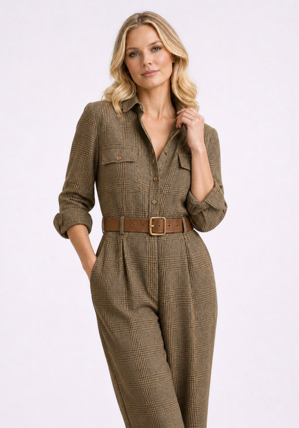 Blessing | Women’s Long Sleeve Straight Leg Jumpsuit