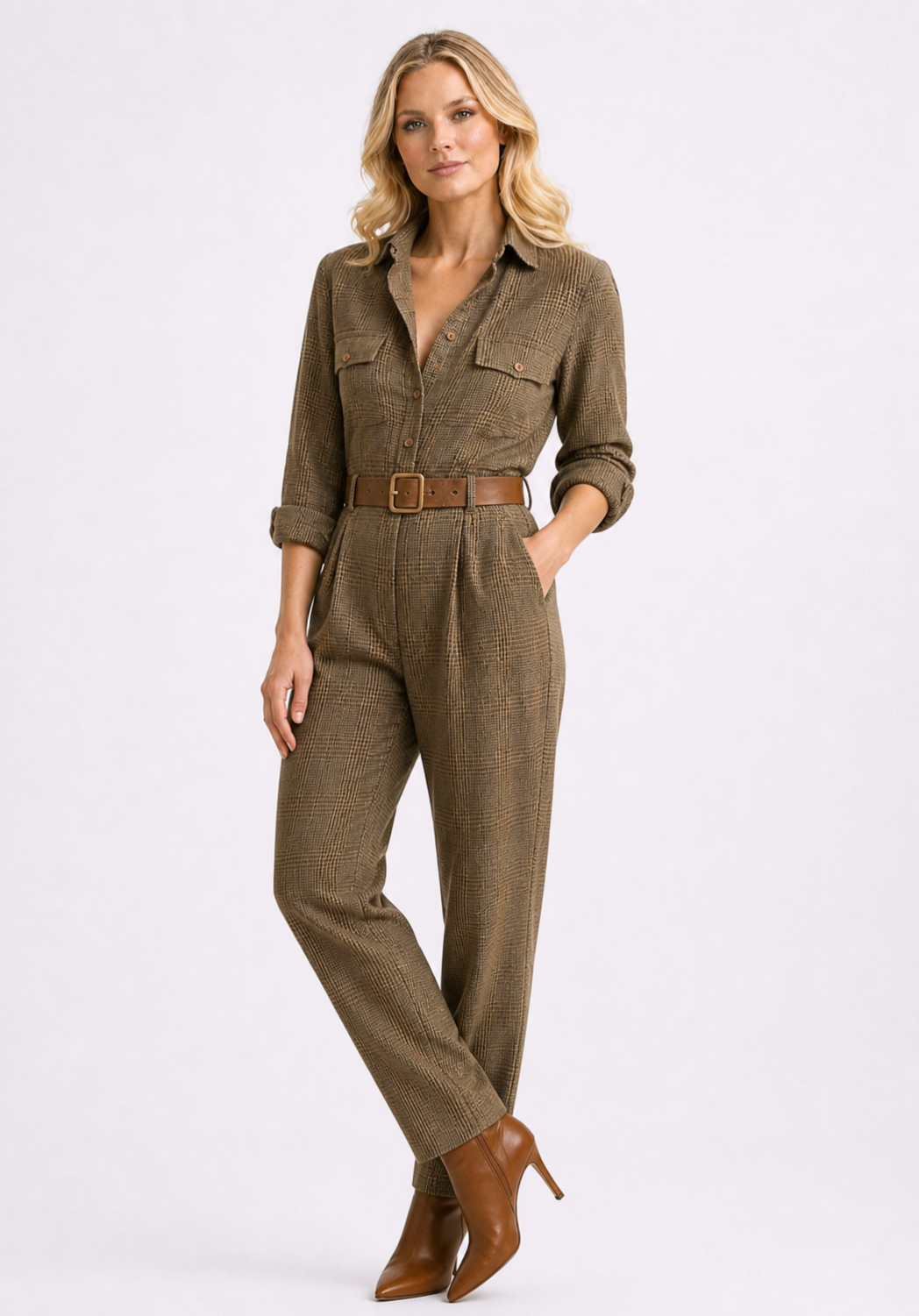Blessing | Women’s Long Sleeve Straight Leg Jumpsuit