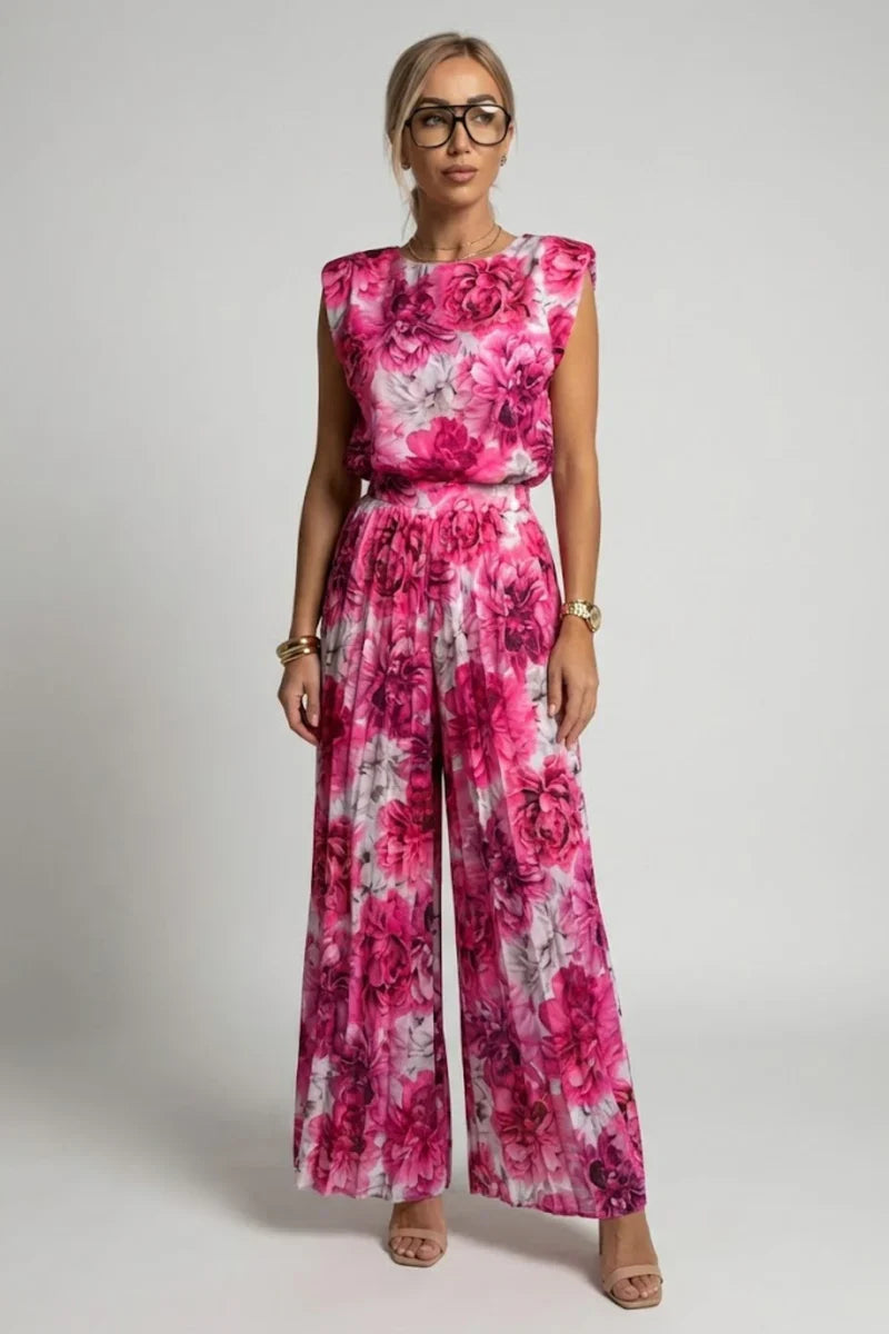 Daisy | Women’s Round Neck Sleeveless Two Piece Set