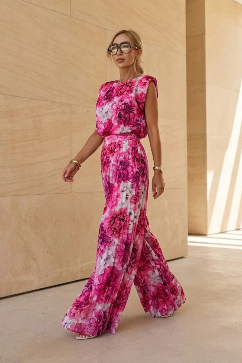 Daisy | Women’s Round Neck Sleeveless Two Piece Set