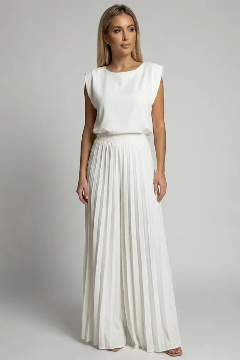 Daisy | Women’s Round Neck Sleeveless Two Piece Set
