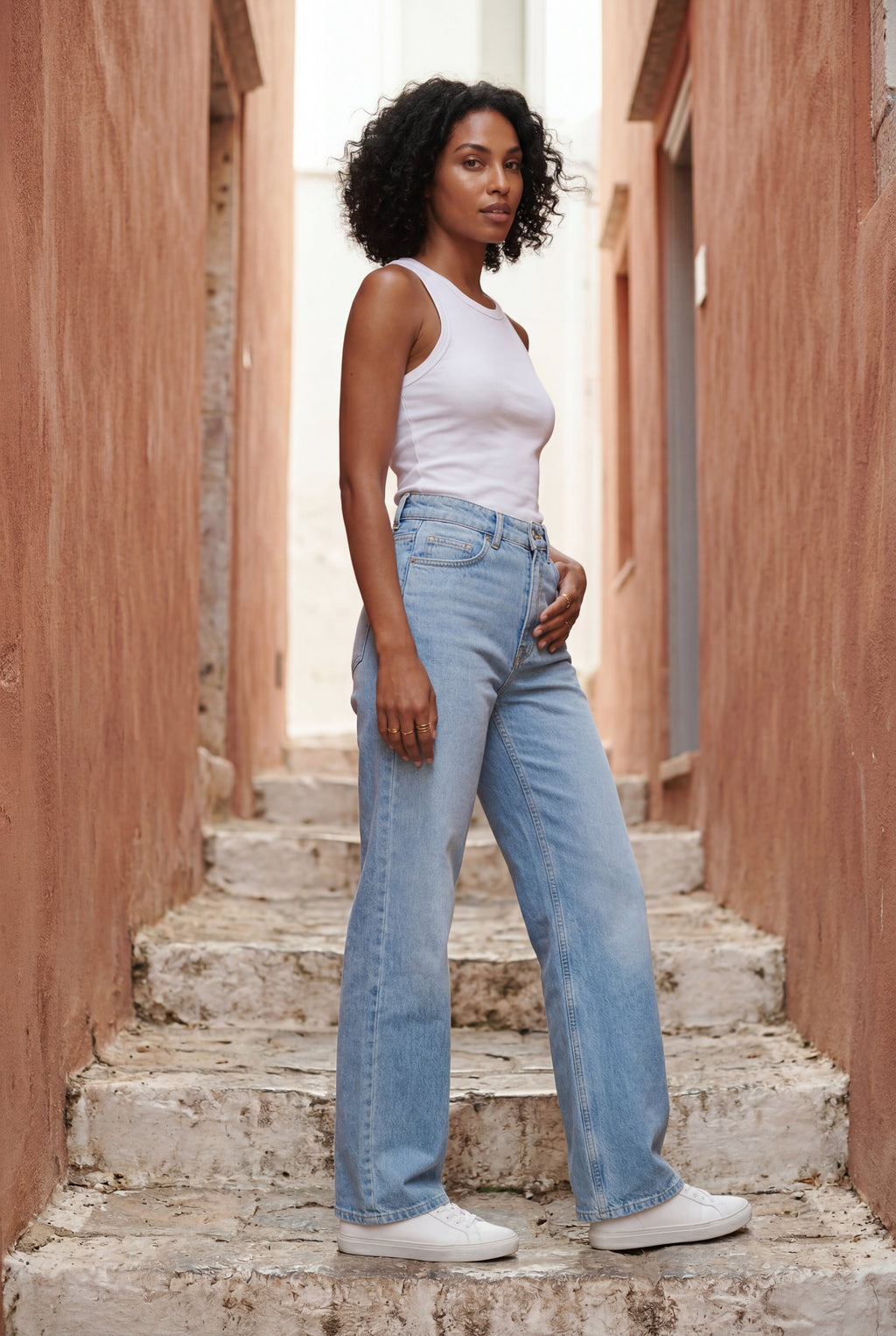 Lia | High-rise Wide Leg Vintage Jeans