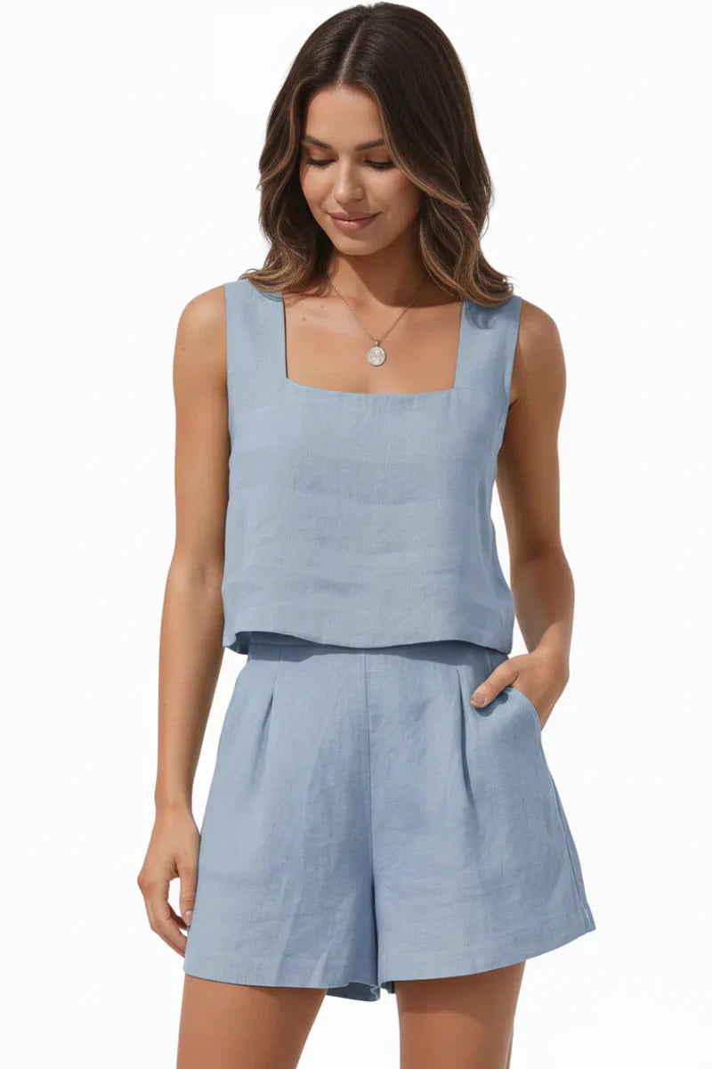 Evie | Women’s Sleeveless Two Piece Summer Set