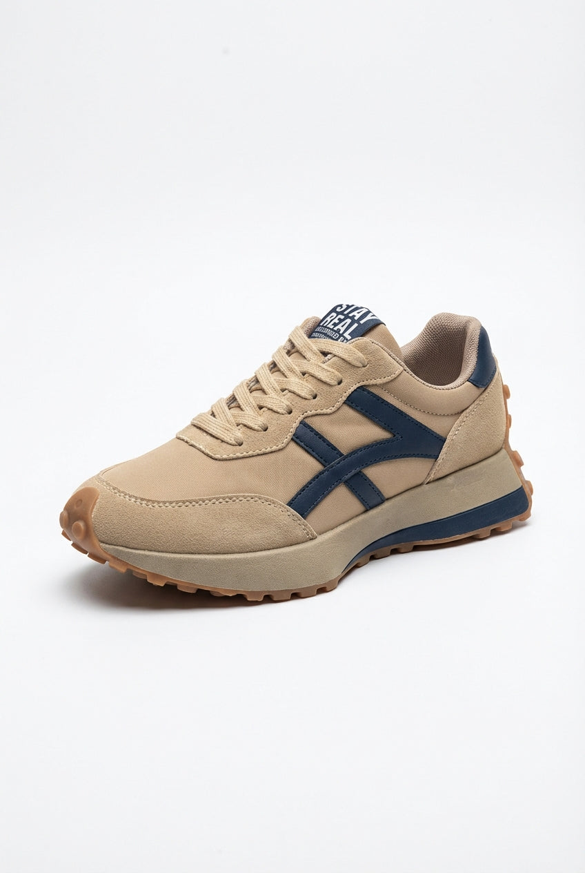 Lia | Women's Retro-Panel Chunky Sole Low-Top Sneakers