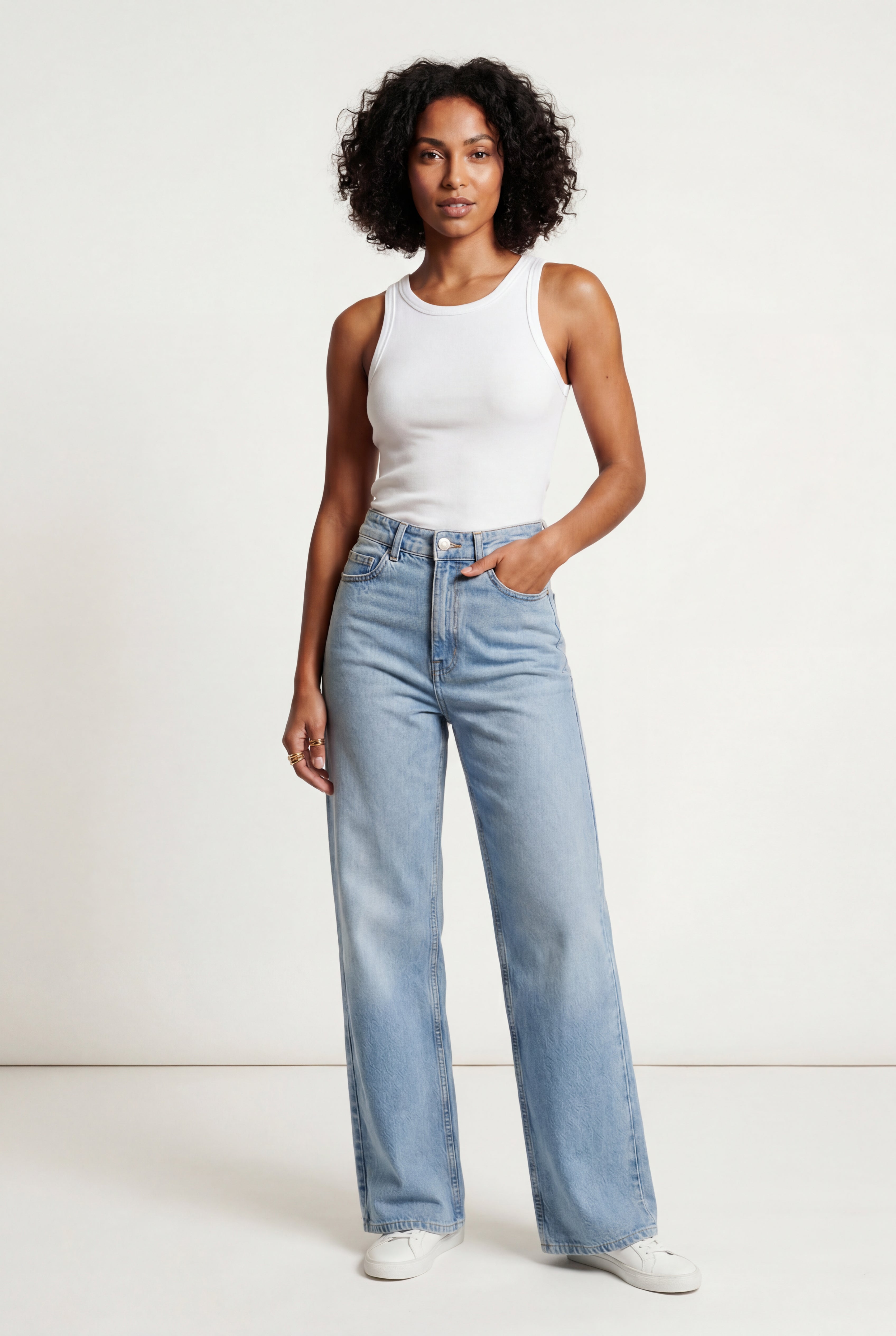 Lia | High-rise Wide Leg Vintage Jeans