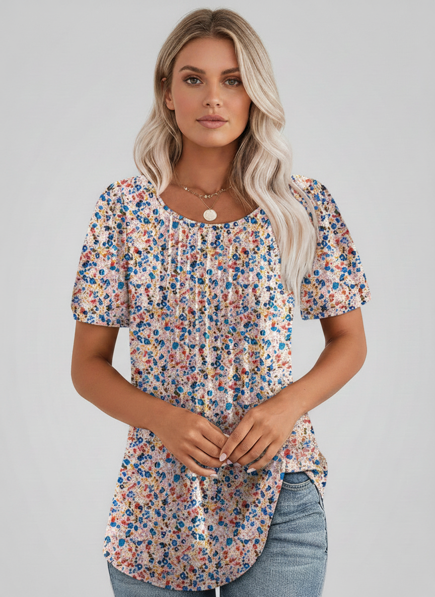 Rose | Women’s Round Neck Short Sleeve Summer Top